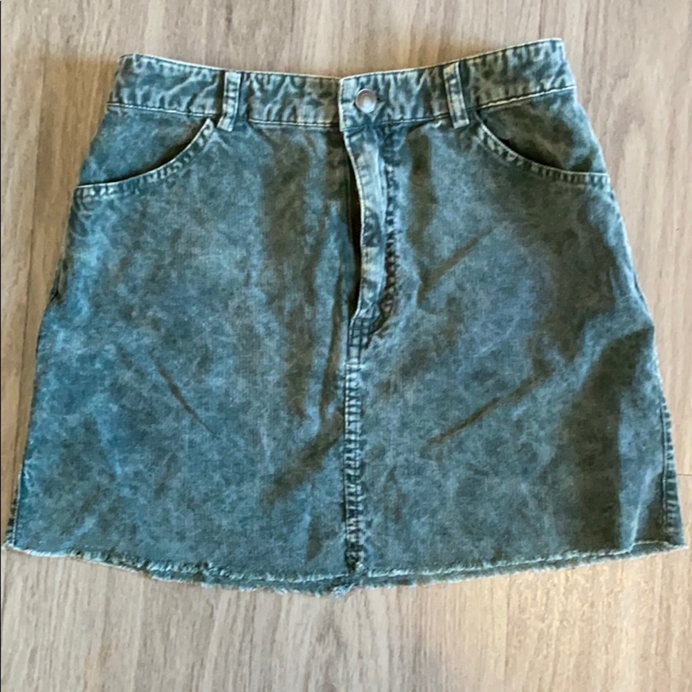 Green Corduroy Skirt